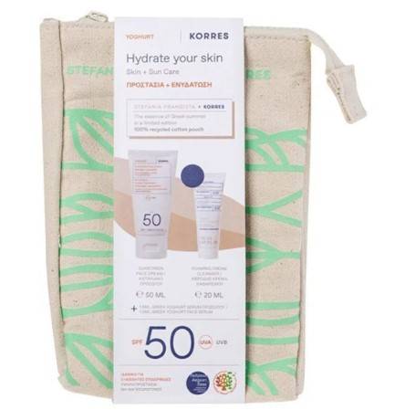 Korres Yoghurt Sunscreen Spf50 50ml + Foaming Foam, .